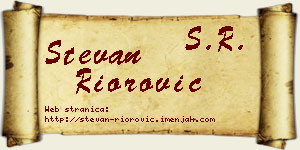 Stevan Riorović vizit kartica